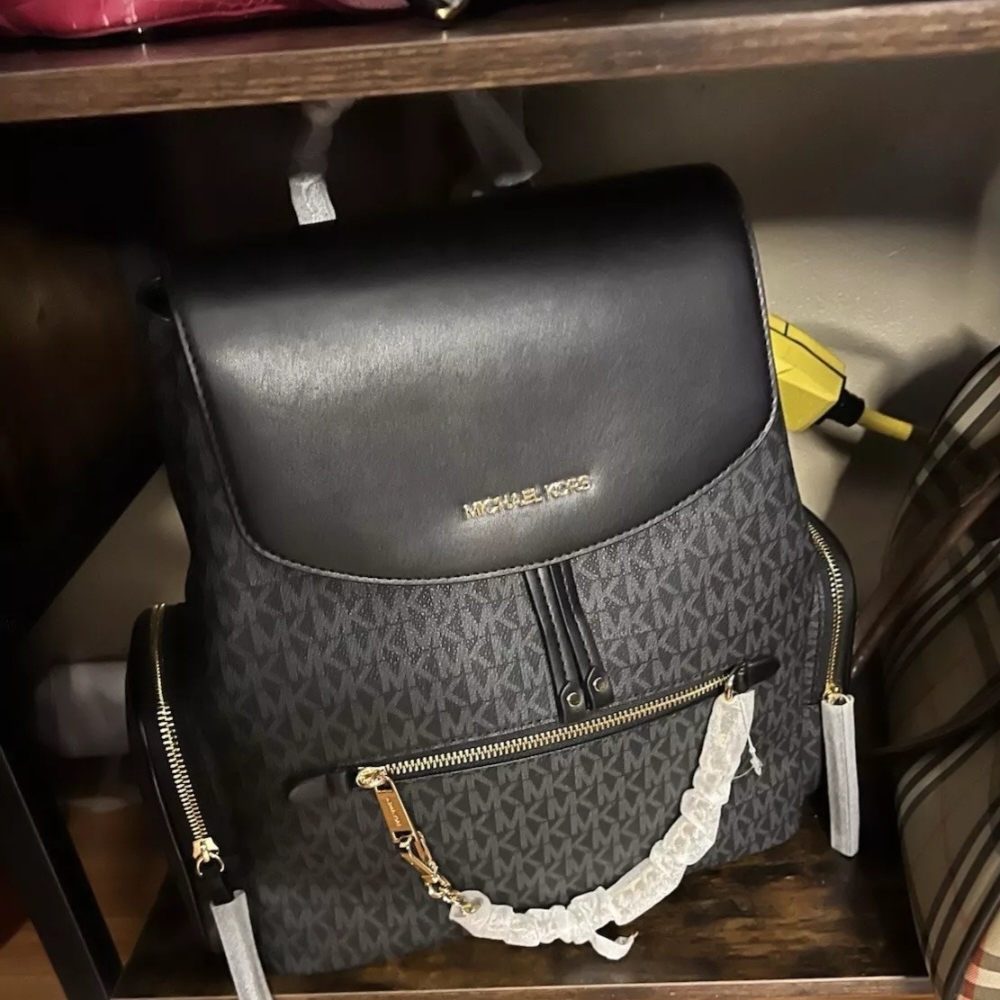 Black Backpack with Gold Accents - Picture 5 of 5